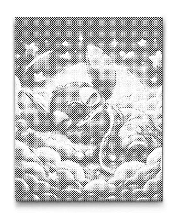 STITCH | PRICKMÅLNING - 80x100 cm / Duk - Utan ram / Guld