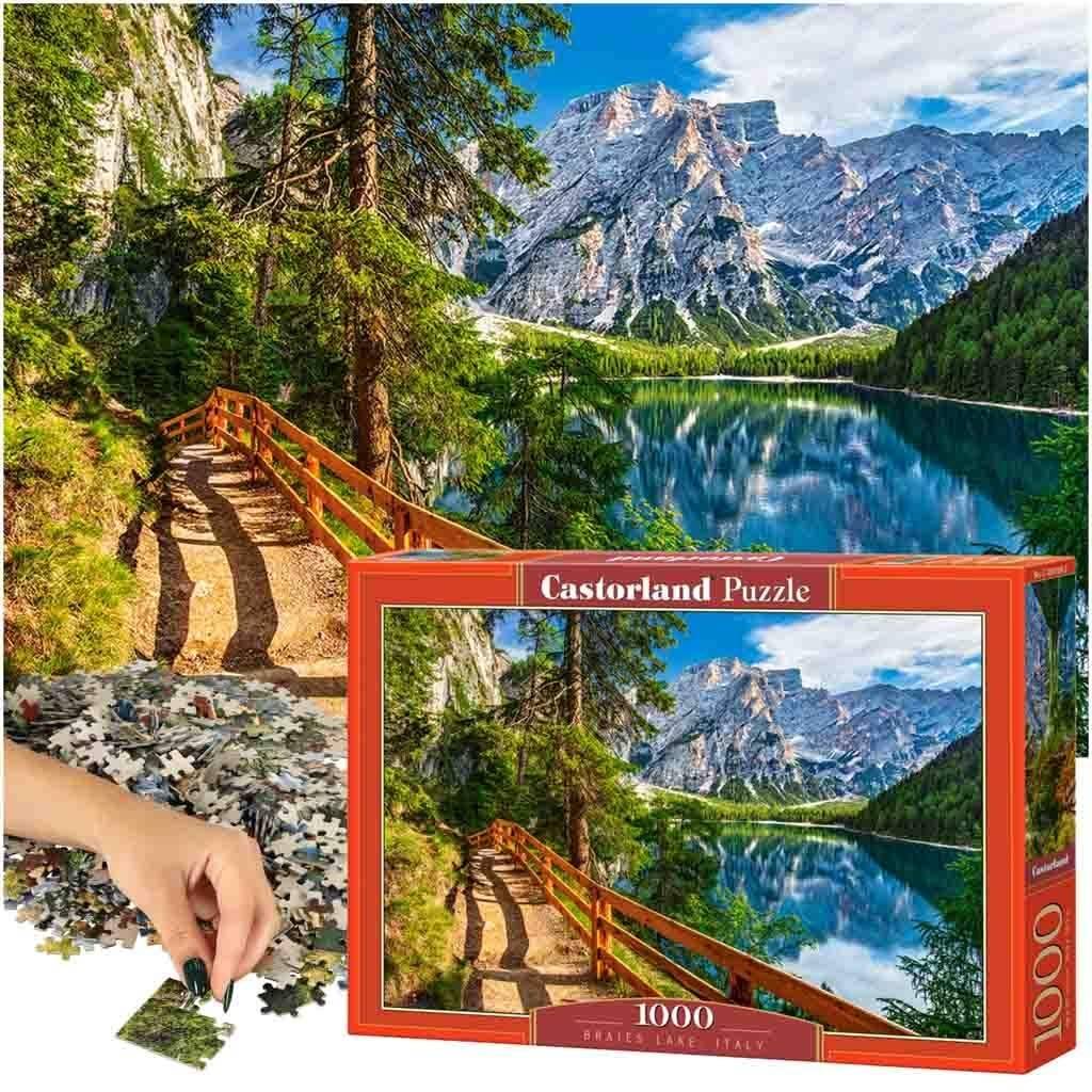 Pussel 1000 bitar - Italienska Braies Lake