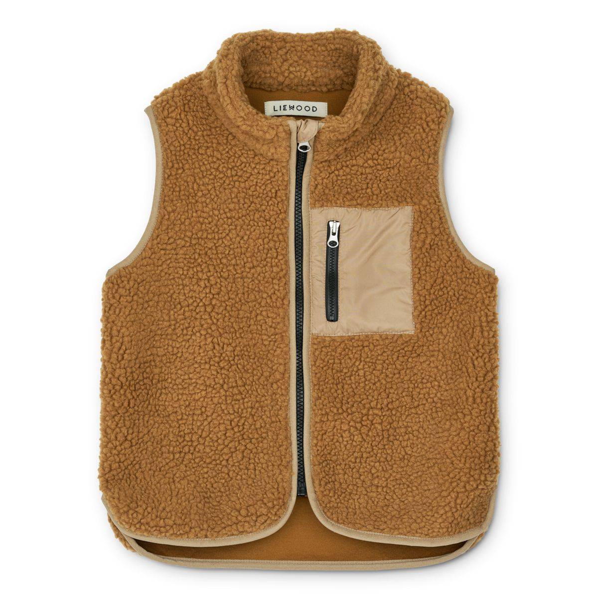 VADA Fleecevest - Golden caramel / Oat mix - 134
