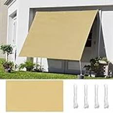 Utomhus trädgård uteplats soltak pergola skydd 2,5 x 5,5 m UV-skydd väderbeständig beige