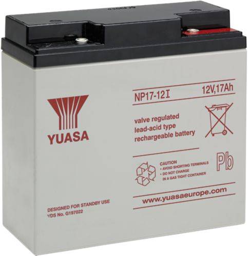 Yuasa 12V 17Ah (AGM) batteri 181 x 77 x 167
