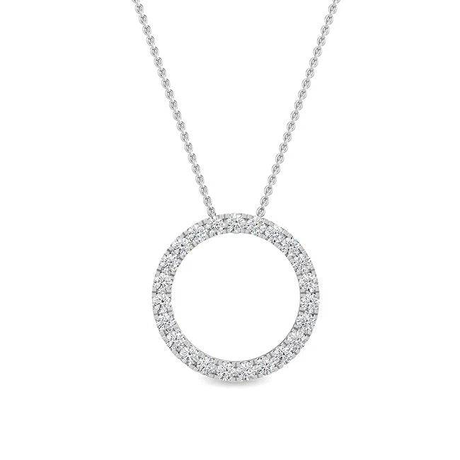 Halo - 14 karat hvidguld med labgrown diamanter 1,05 ct (BESTILLINGSVARE - 3 UGERS LEVERINGSTID)