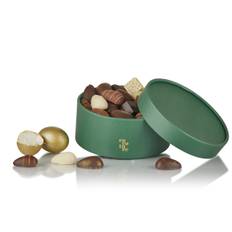 Fyldte chokolade påskeæg og fyldte Cocoture chokoladekugler i Cocoture hatteæske - 400g