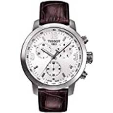 Tissot VR CHINA 200 kronograf vit urtavla brun läder herrklocka T0554171601701, Bälte