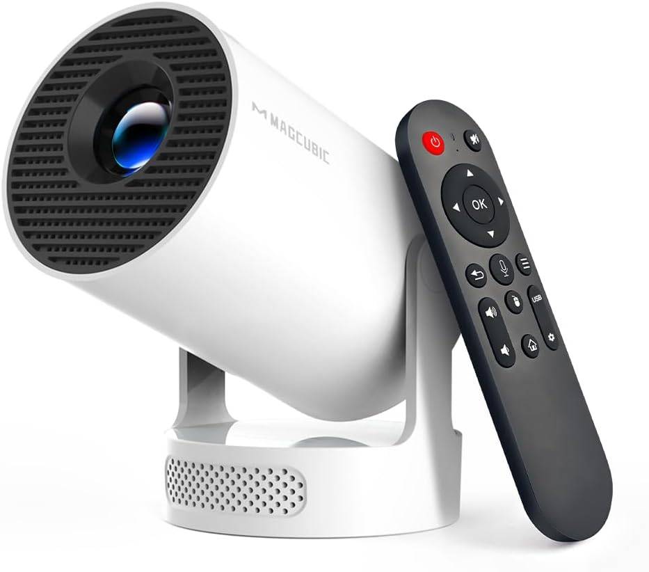 Projektor 4K - Smart Android 14 projektor med WiFi 6, Bluetooth 5.4