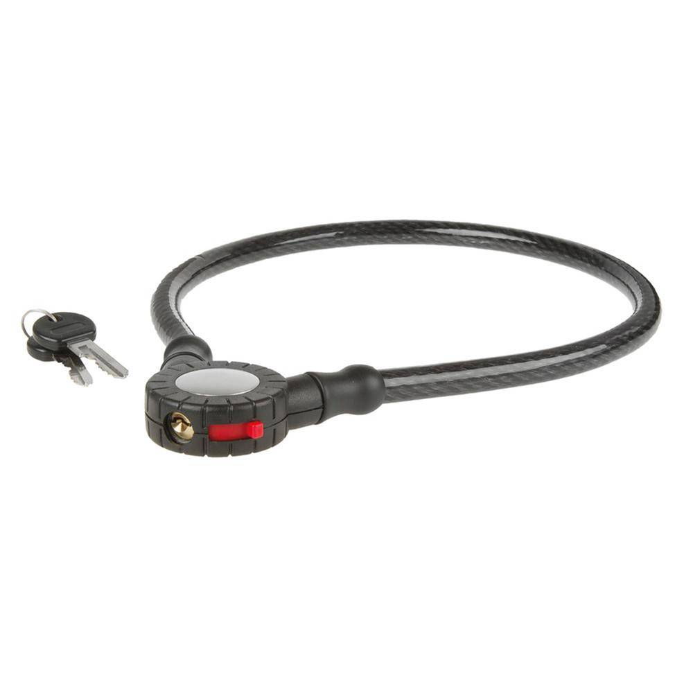 M-Wave Twist Lock kabellås med nøgle - 65 cm, sort