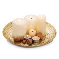 Deco Tray Ø 28 cm runt guld-dekorativt bricka Candlelight Tray