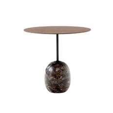 &Tradition Lato LN9 Sofa- & Sidebord Lacquered Walnut & Emparador Marble