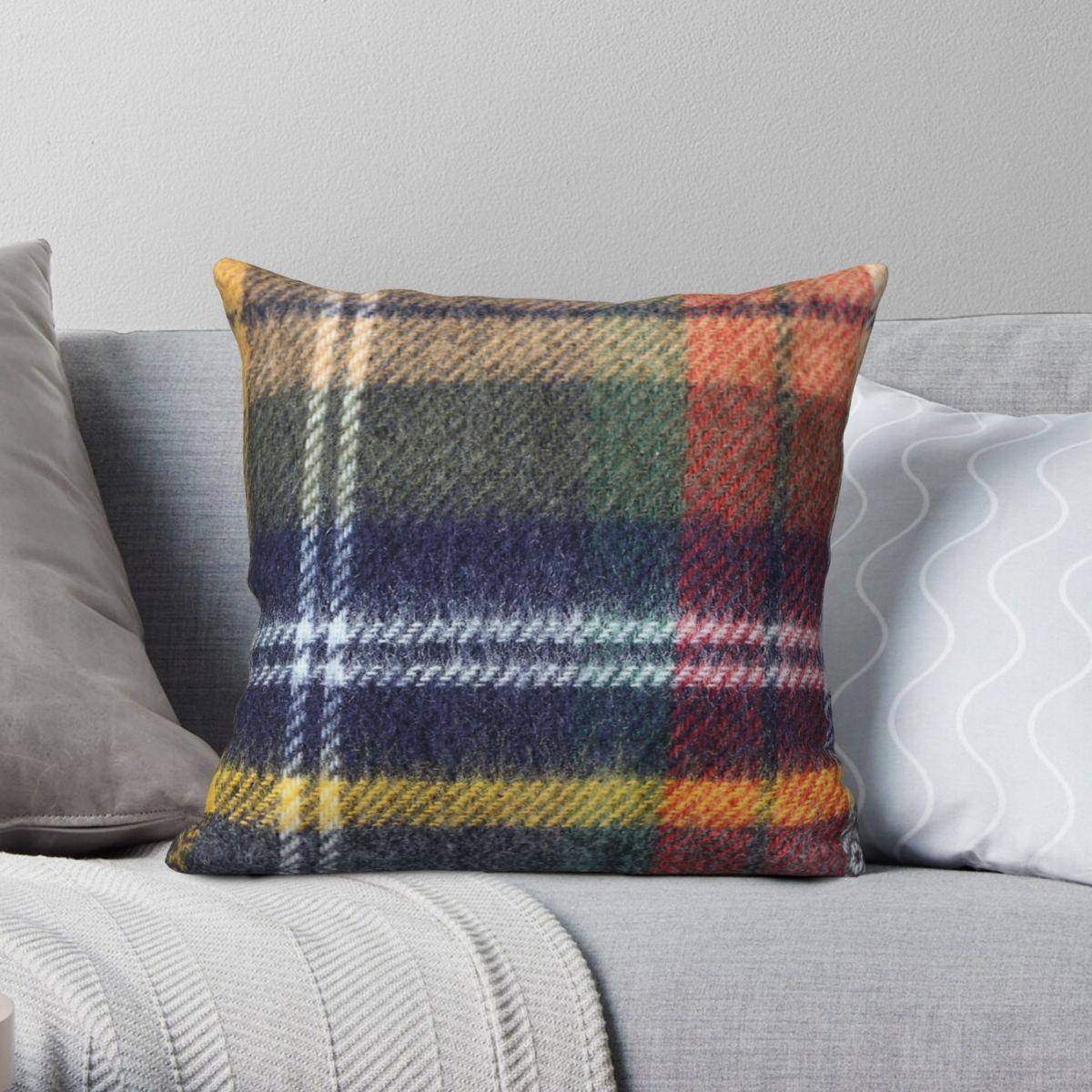 Flanell Rutig Geometrisk Fyrkantig Kuddfodral Polyester Linne Sammet Kreativ Dragkedja Dekorativ Kuddfodral för Soffa/Säng Rum Kuddeöverdrag