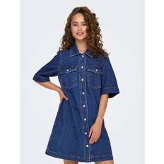 ONLBELLE S/S BUTTON DRESS DNM GUA NOOS - Skjortekjoler