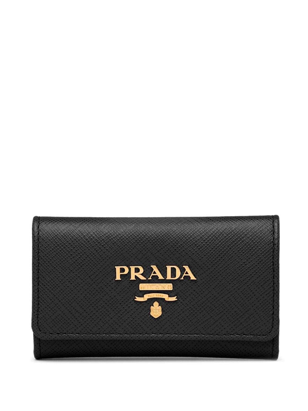 Prada - nyckelfodral - dam - kalvskinn - one size - Svart