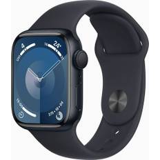 Apple Watch Series 9 Aluminium 41 mm (2023) | GPS | Midnatt | Sportband Midnatt S/M