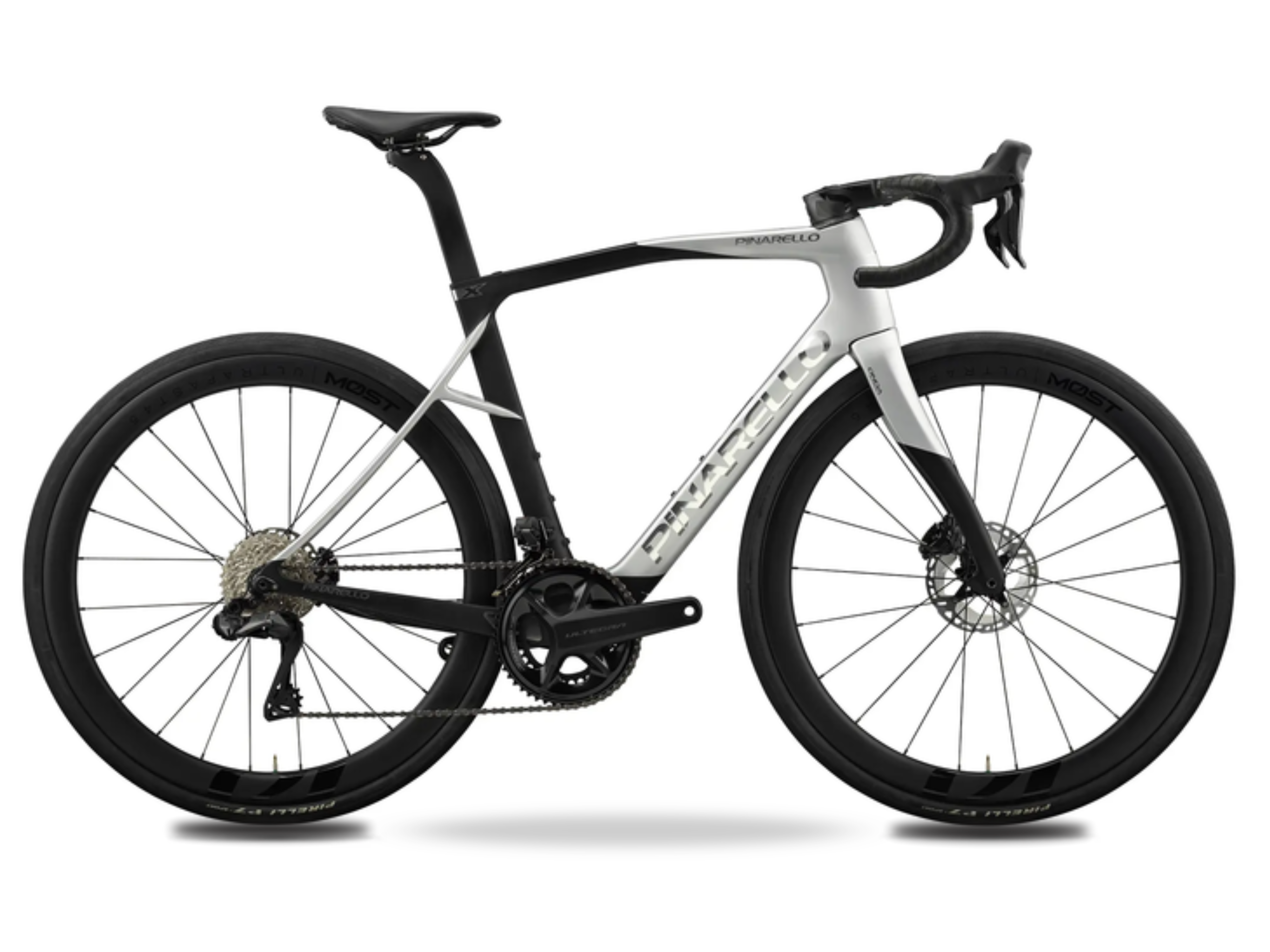 Pinarello X7 2024 - Shimano Ultegra Di2 2x12sp - MOST Ultrafast 45 - 115 / 600 / Xpeed Saturn Silver