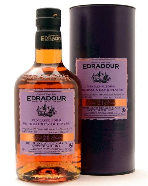 Edradour 1999 Vintage Bordeaux Cask Finish 21 år Single Highland Malt Whisky 55,7%