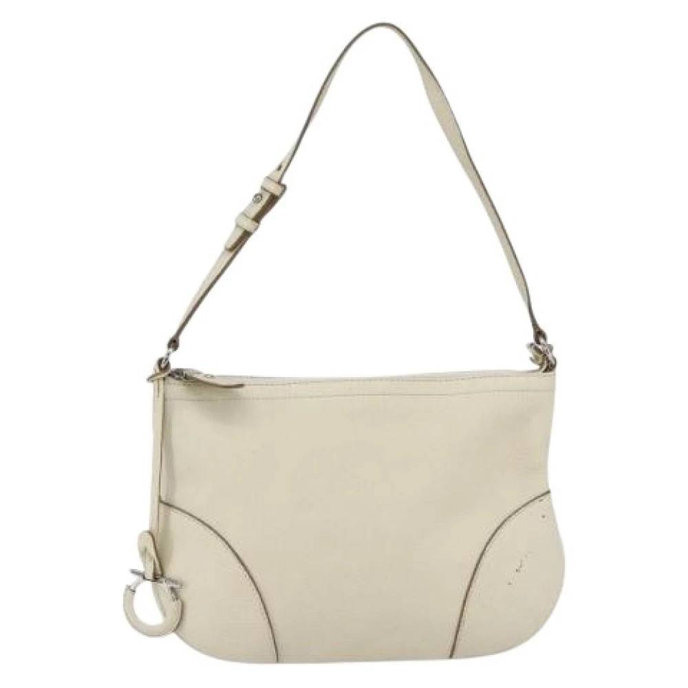 Salvatore Ferragamo Pre-owned Pre-owned Gancini skuldertaske - Vintage - Dame - Beige - ONE SIZE - Uld