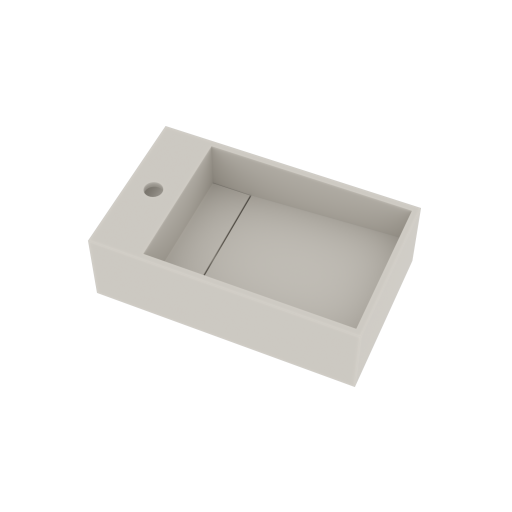 Ideavit SolidCube-50 håndvask, 50x30 cm, mat hvid