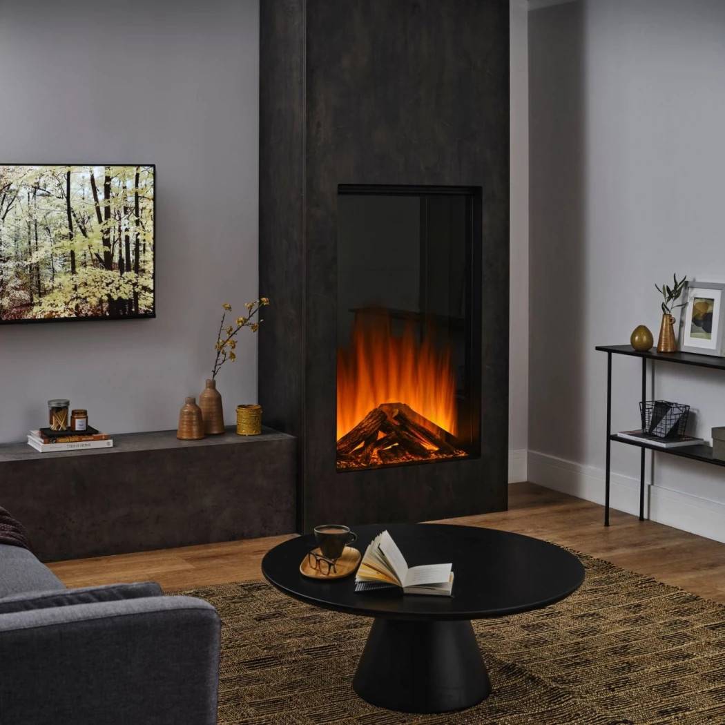 British Fires – Knightwood indbygget elektrisk pejs | Højt design, 1500 W varmeeffekt, prisvindende LED-flammeeffekt