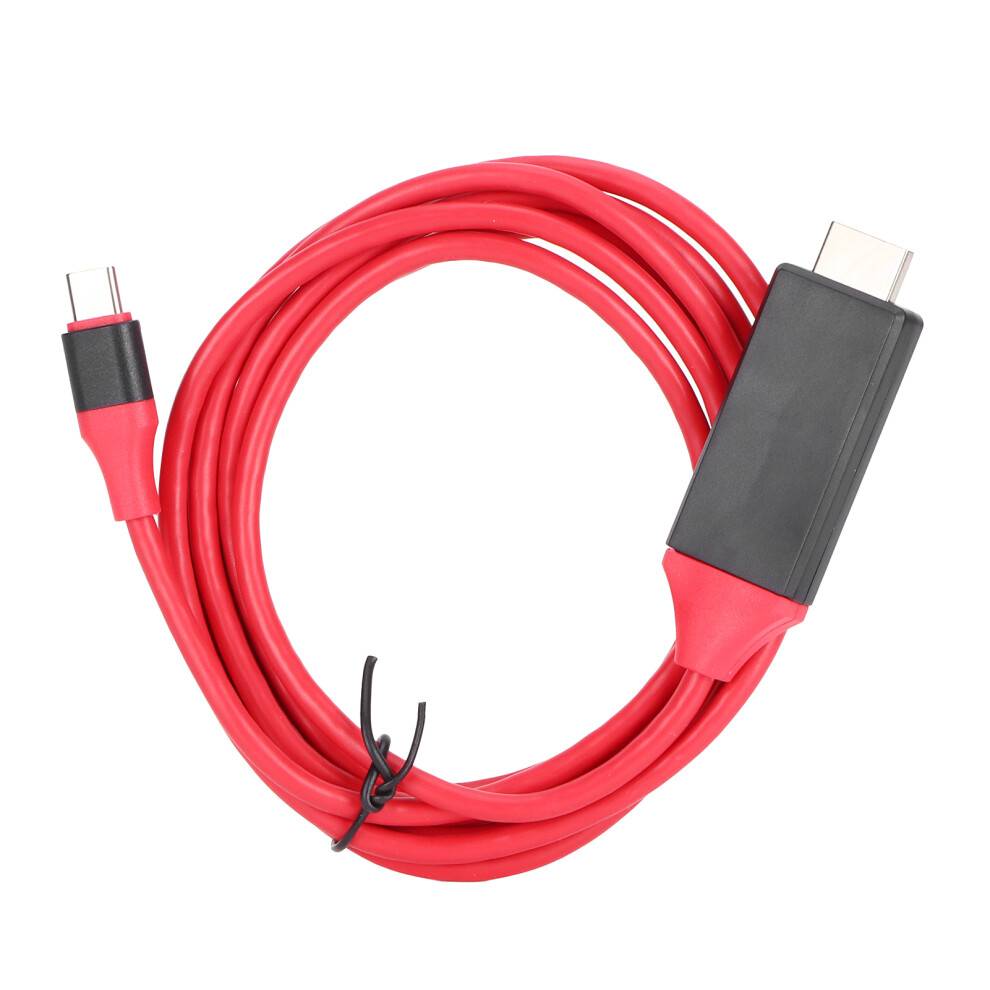 Lightning til HDMI-adapter Apple MFi-certificeret HDTV-kabel med synkroniseringsskærmstik. Understøtter 2K-opløsning, plug and play til iPhone