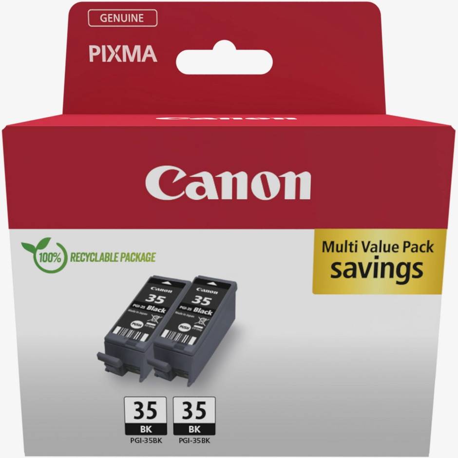 Canon PGI-35BK sort blækpatron (dobbeltpakke)