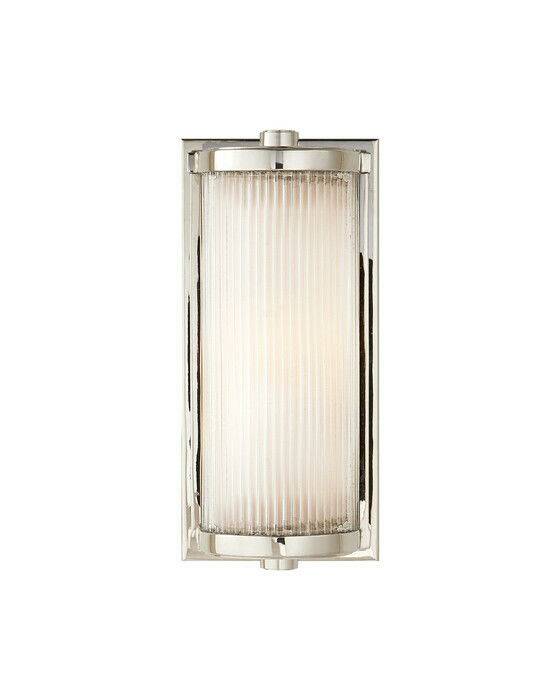 Visual Comfort Dresser Short vägglampa nickel - Silver (H27.4cm x B12.7cm)
