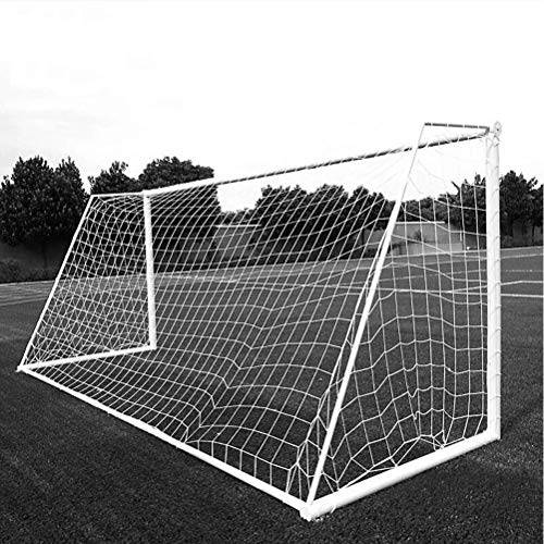 Aoneky Fotbollsnät 1.8x1.2M/2.4x1.8M/3.6x1.8M/3x2M/5.5x2.1M/7.3x2.4M, Polyeten Rep 2/2.5/3mm, Sportnät Tillbehör för fotbollsträning, Färg Vit, Utan Fotbollsmål (2.4×1.8M, 2mm)