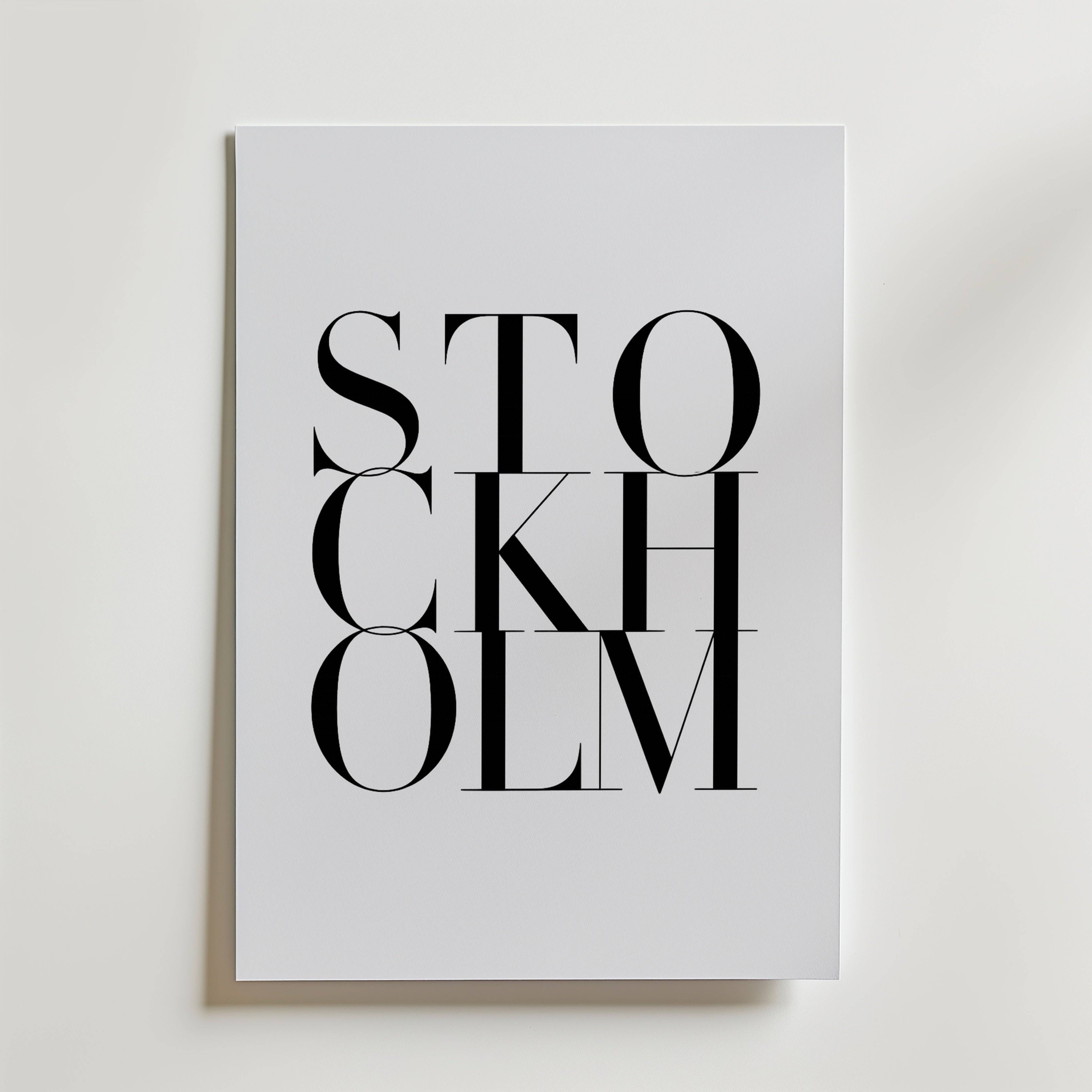 Stockholm Poster - Fine Art Poster 100x140 cm Utan passepartout