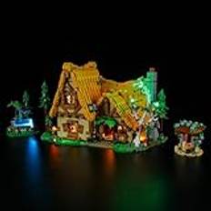 BRIKSMAX LED-belysningskit för Lego-43242 snövit och de sju dvärgarnas stuga – kompatibel med Lego Disney byggsats – inkluderar inte Lego-set