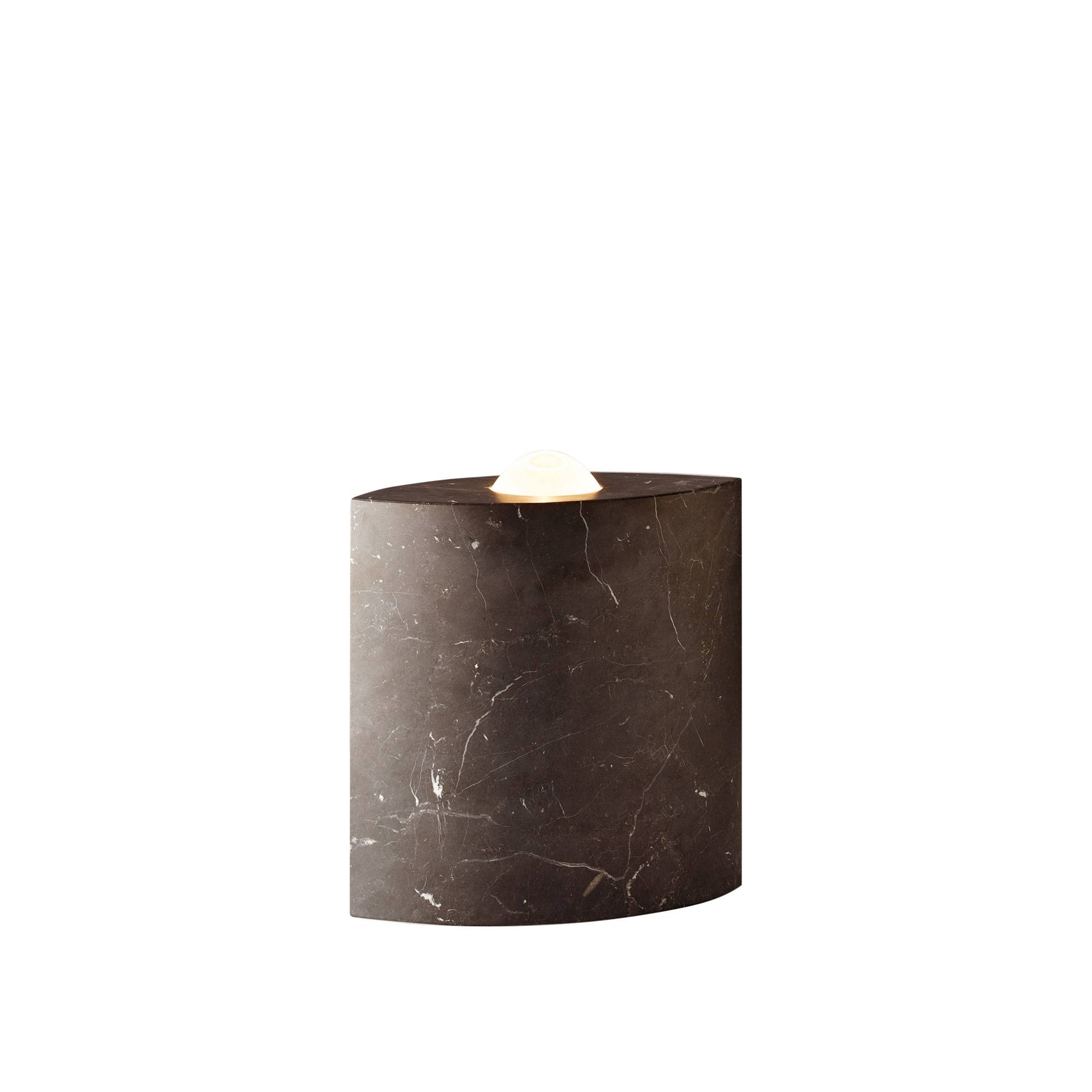 Tecnolumen - Floor Lamp Egyptian Eye EE 86 Black Matt Marble - Uplight - Günter Leuchtmann - Svart