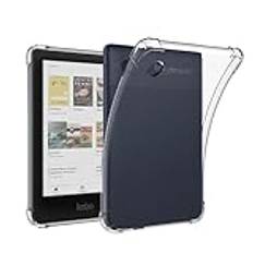 DMLuna Clear Case for Kobo Clara BW (Model N365) / Kobo Clara Colour (Model N367) 6" 2024 Release, Slim Lightweight Shockproof Flexible TPU Back Cover, Clear