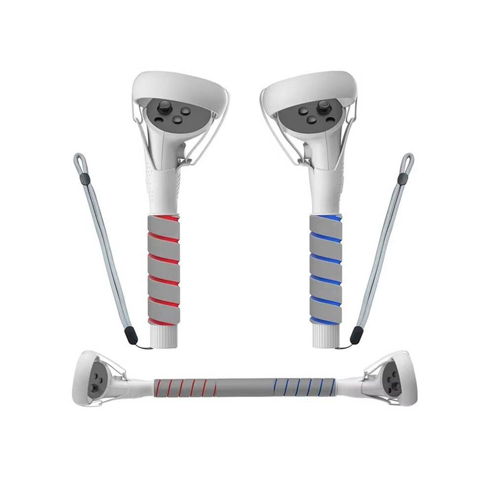 Handtagstillbehör för  Quest 2 Controller VR Gorilla Tag Long Arms Grips för Meta Beat Sabre Golfspel Grå