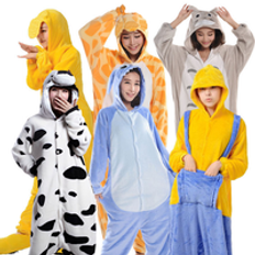 Hot Selling Adult Onesie Pijamas Cartoon Pajamas Kitty Cat Women Sleepwear Kigurumi Men Totoro Nightwear  Rompers