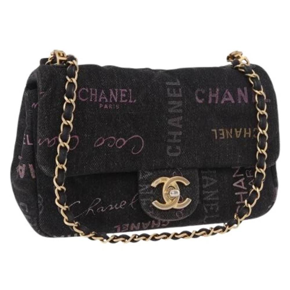 Chanel Vintage Pre-owned Vintage Skuldertaske - Vintage - Dame - Sort - ONE SIZE - Uld