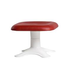Artek - Karuselli Ottoman, Läder L1, Prestige Red - Fotpallar - Yrjö Kukkapuro - Röd - Läder/Metall/Syntetiskt