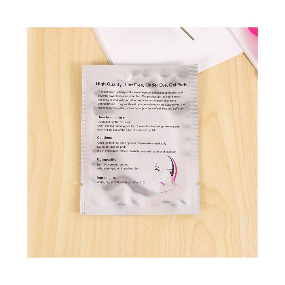 50 Pairs Eyelash Extension Under Gel Eye Pads Non-woven Patches Make-