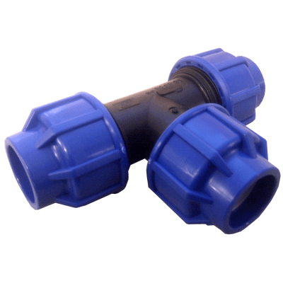 Plastkoppling T-rör 40 mm x 32 mm x 40 mm