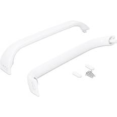 LUTH Premium Profi Parts dörrhandtagssats handtagsset kompatibel med Bosch 0036542 00369542 vit för kylfryskombination dubbelugn