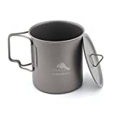 TOAKS Titanium Camping Pot Cup(375ml, 450ml, 550ml, 650ml, 750ml, 800ml, 900ml) … (450ml with Lid[CUP-450-C])