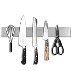 Aolso Magnetisk knivhållare, 30 cm rostfritt stål magnetisk knivremsa med extra stark magnet, magnetlist självhäftande av rostfritt stål, köksredskapshållare, knivarrangör