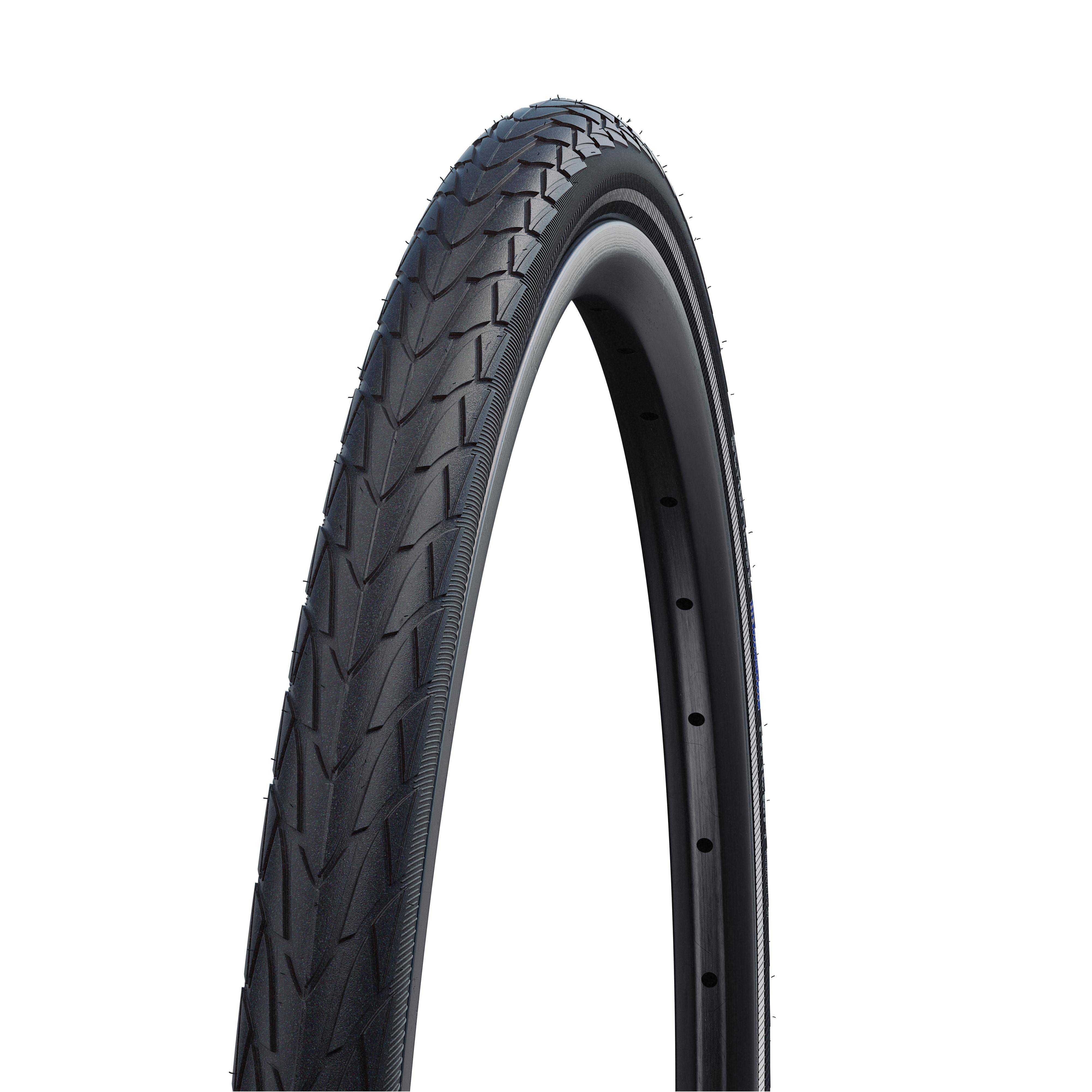 Schwalbe btb Dæk Marathon Racer R-Guard 18 x 1.50 sort refleks