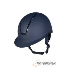 HKM Ridehjelm Lady Shield Diamond - Deep Blue m. sten\t