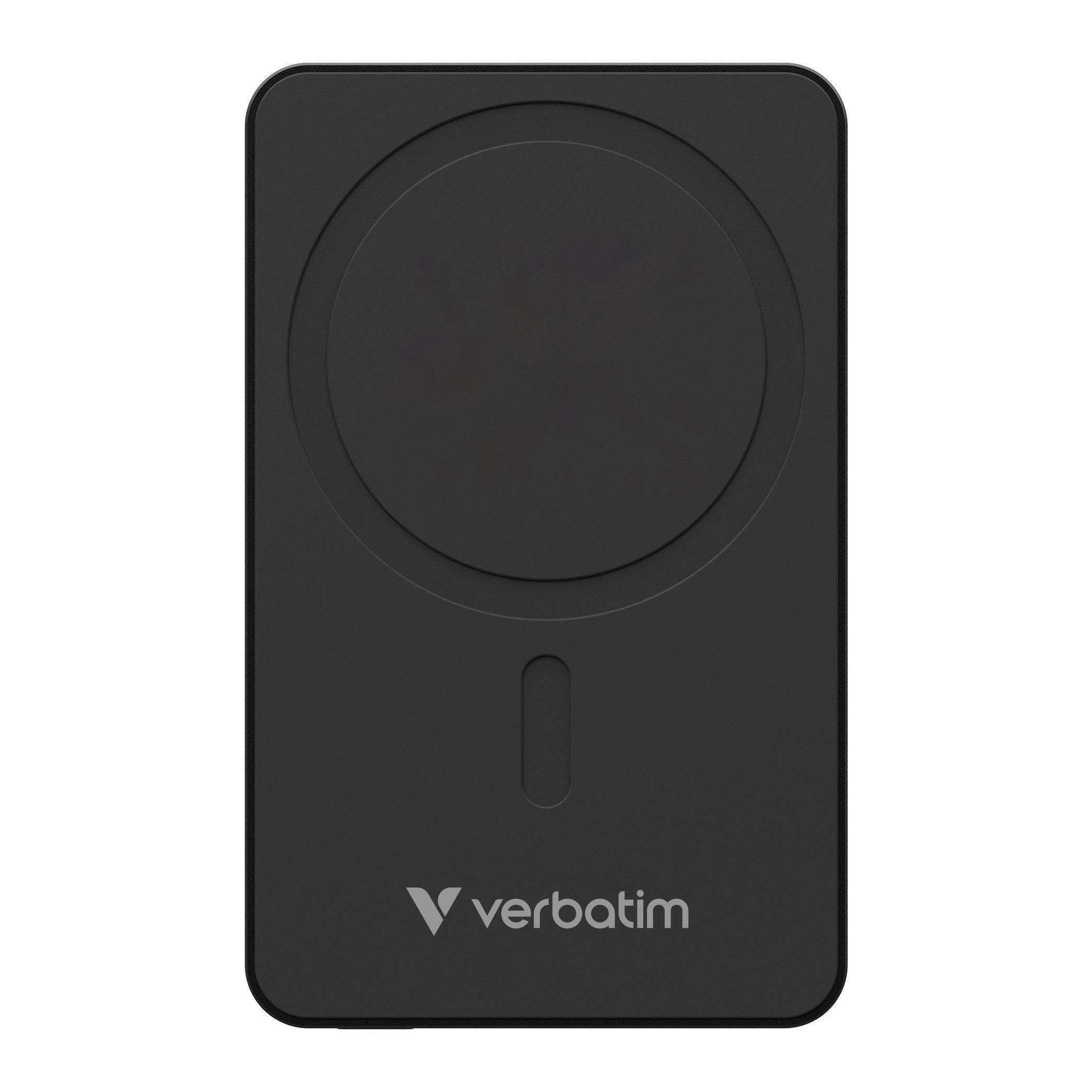 Verbatim Charge N Go Essentials Power Bank 5000Mah Magnetic Wireless Charging - Black