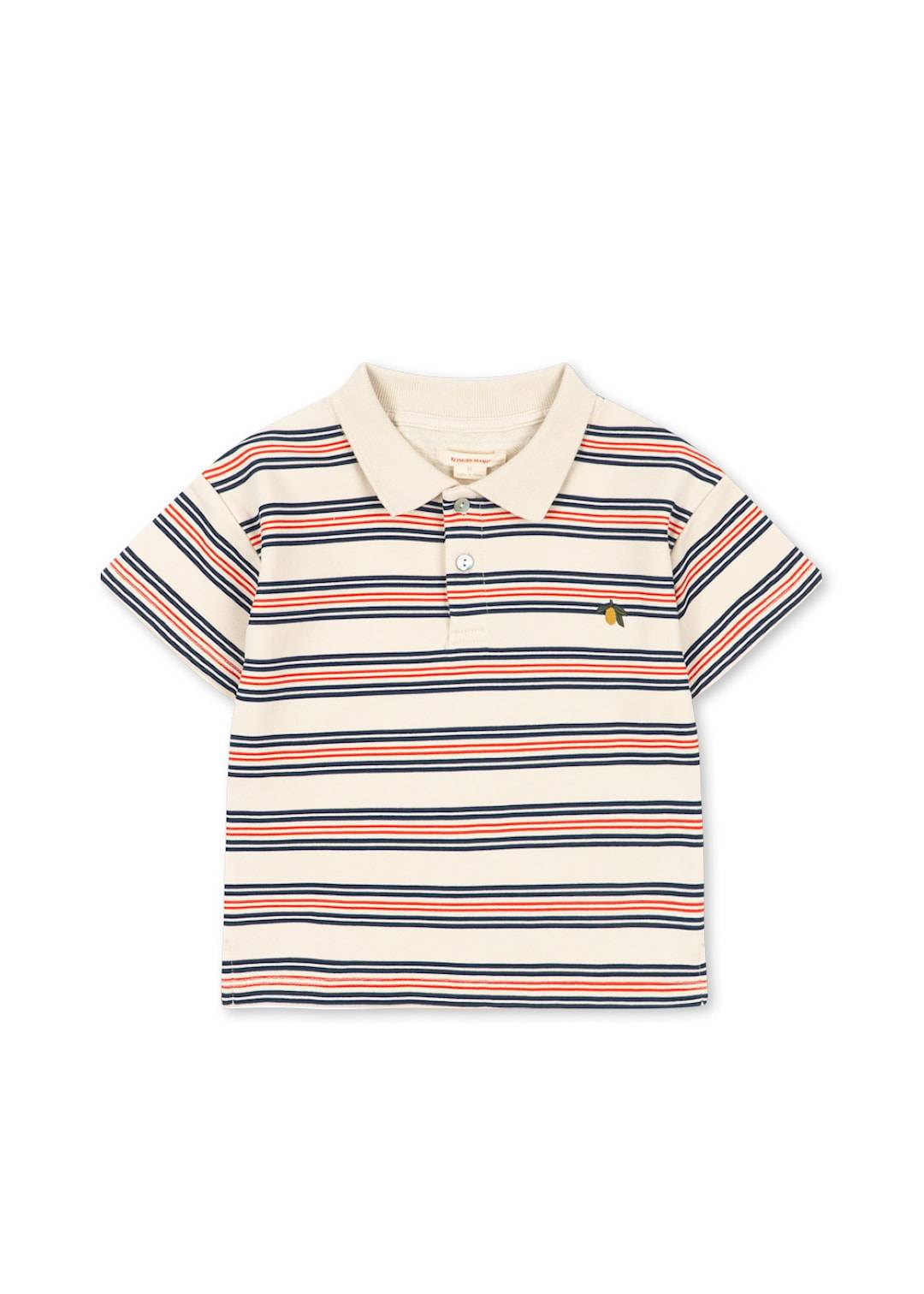Konges Sløjd GOTS Spotty Polo Stripie Stripe Stripie Stripe 5-6 Y Hvid 5-6 år Drenge