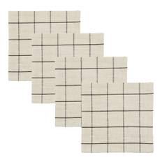 House Doctor - Join tygservetter 40x40 cm 4-pack svart/off-white