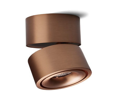 Easy W100 væg/-loftlampe fra Antidark - Rosegold / Uden kabelhul