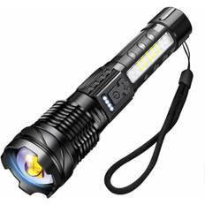 A76 Ultra Kraftig LED Lommelygte 20000 Lmens USB Genopladelig Lommelygte 7 Tilstande Taktisk Lommelygte med Klip til Camping Vandring Nødsituation [Energiklasse