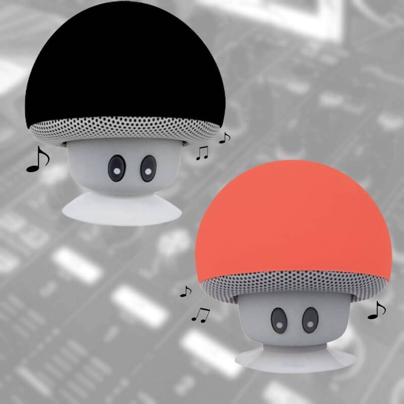 Mini transportabel bluetooth højttaler med paddehat design - Sort