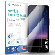 smartect Schutzglas [3 Stück, Klar] kompatibel mit CAT S75, HD Schutzfolie Anti-Kratzer, Blasenfrei, 9H Härte, 0.3 mm Ultra-klar, Ultrabeständig