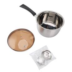 Stainless Steel Saucepan Small Milk Pan Rapid Heat Transfer Prevent Scalding Thickened Single 14cm/5.5in
