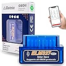 Allstric® Obd2 Bildiagnos Multibranded ELM 327 läsare och verktyg för analys och diagnostik. Obd2 Bluetooth OBD Original för skanner, bildiagnostikmaskin för fel och fel.