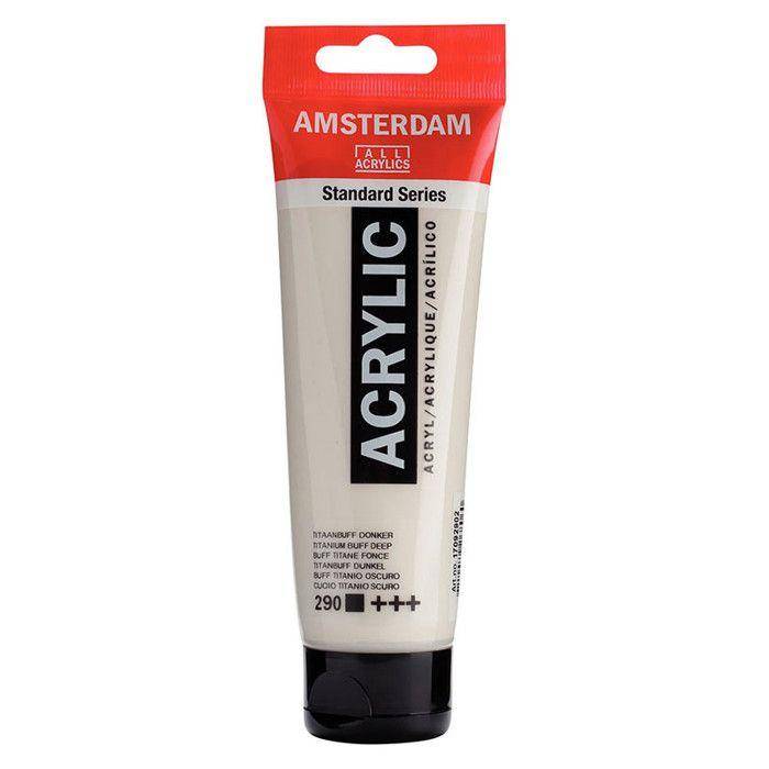 Peinture Acrylique - Royal Talens - Amsterdam - Titanium Buff Profond - 120ml - Gris buffel hud/grå